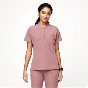 FIGS - Mineral Mauve Tunis top